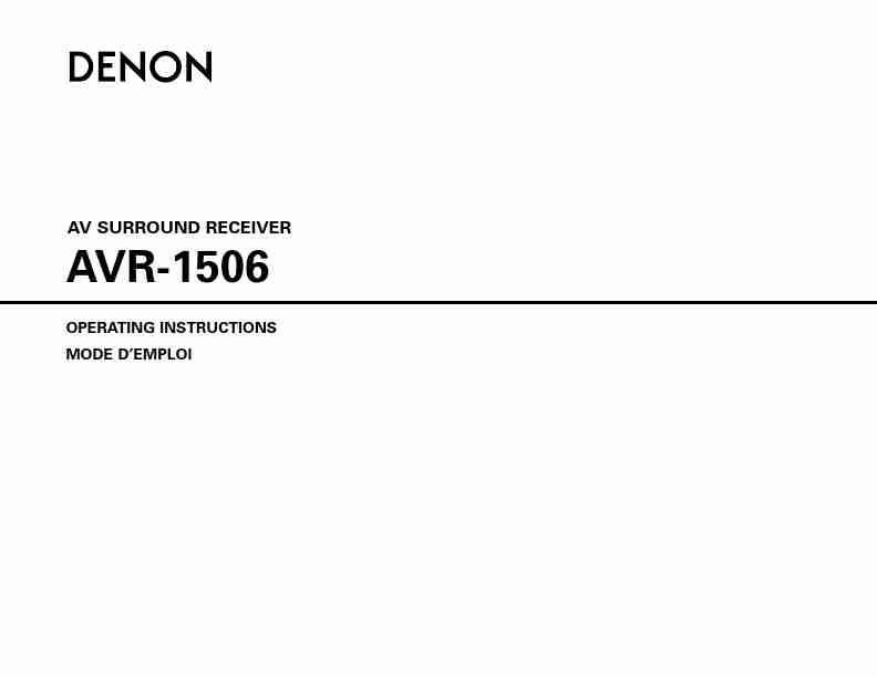 Denon Stereo System AVR-1506-page_pdf